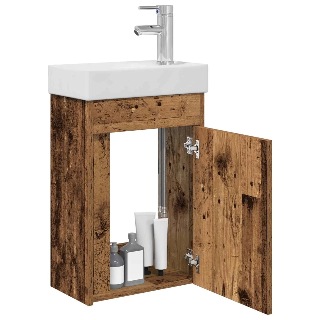 Mobile bagno con rubinetto Legno antico 40,5 x 22,5 x 62 cm