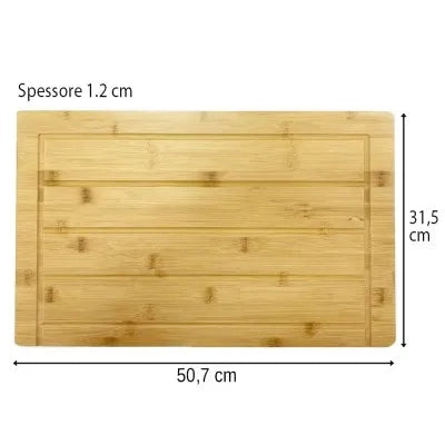 Asse di lavaggio in legno di bambù per lavatoio in ceramica da 60 cm