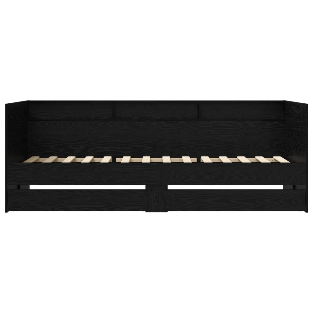 Telaio del letto con storage Rovere Nero 80 x 200 cm 3429643