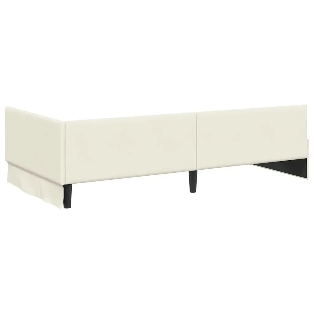vidaXL Cornice del letto ad angolo Altro Crema 90 x 200 cm