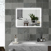 Specchio LED da bagno 60×80 cm con touchscreen