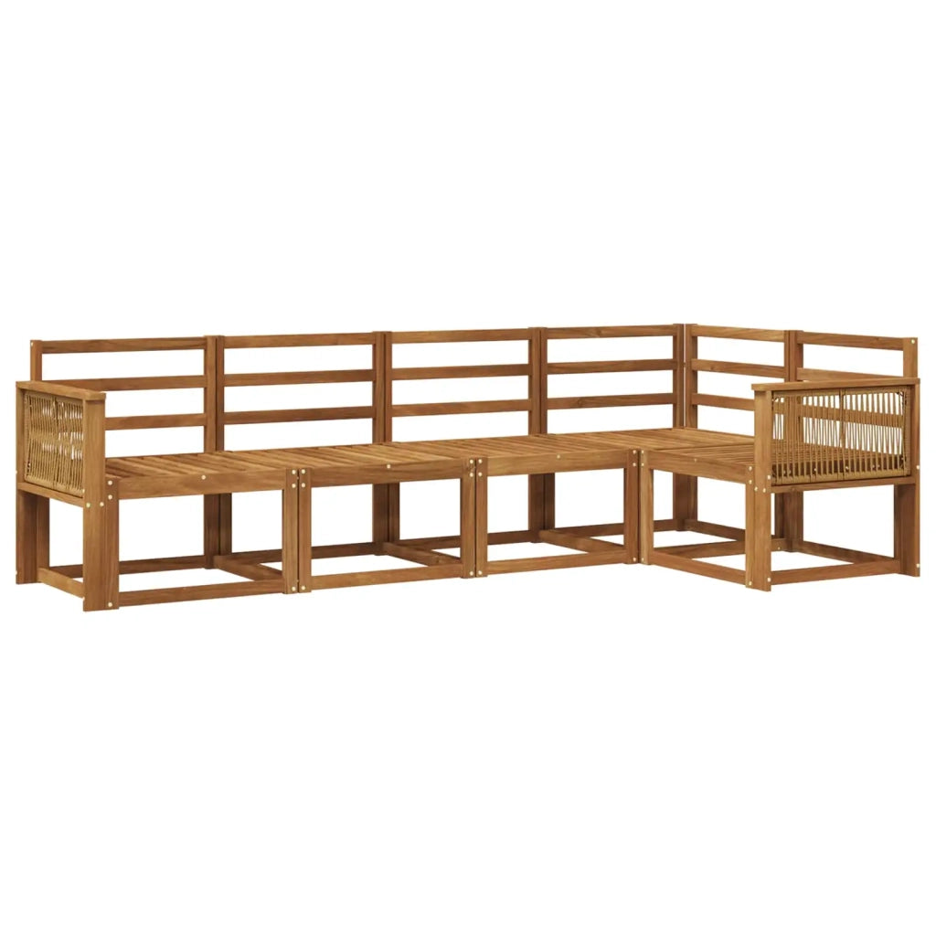 Set di divani da esterno 5 pcs Naturale