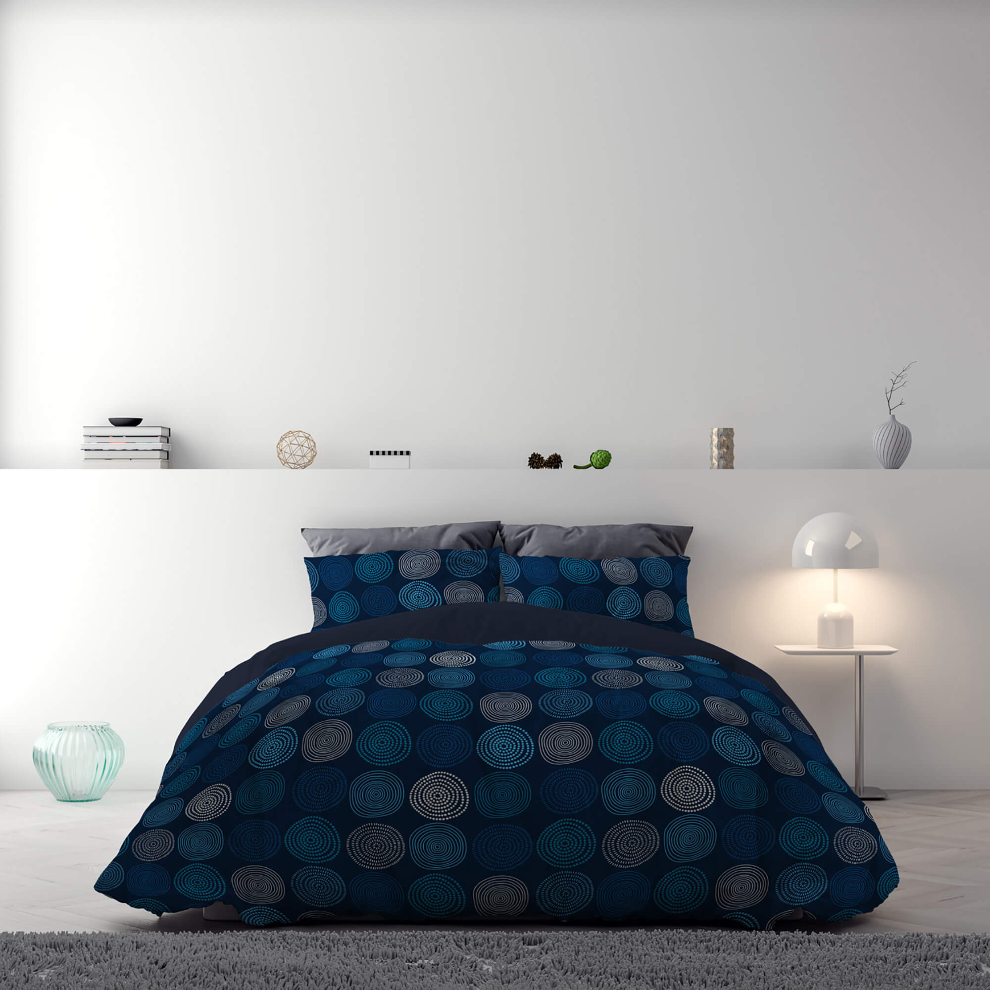 Copripiumino 1 Piazza e Mezzo con Stampa sul Sacco e Federe Doubleface Ipnotic