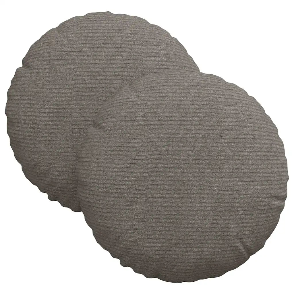 Cuscini per Seduta 2 pcs Grigio chiaro Ø30 x 13 cm
