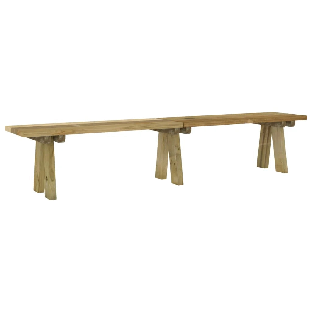 Panca da giardino mobili da giardino per esterni terrazza 220 x 38 x 45 cm legno di pino massiccio impregnato 02_0011302