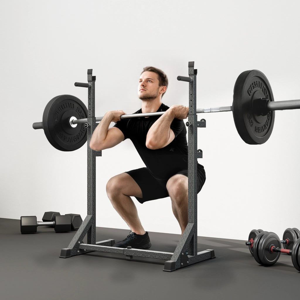 Supporto per Bilanciere Regolabile ¨C Xylo ¨C Acciaio Nero Carico 150kg