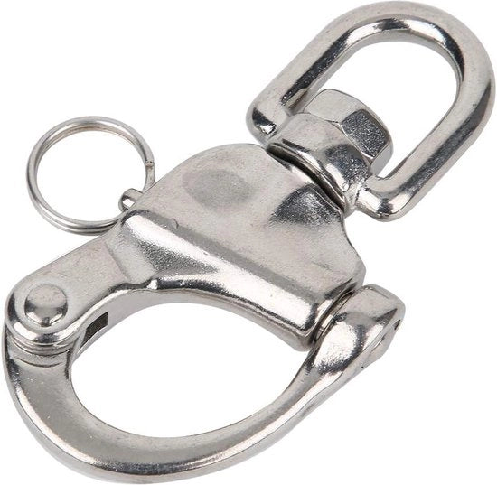 Carabiner di Rilascio Rapido in Acciaio Inossidabile per Escursionismo e Campeggio - Attrezzatura da Arrampicata.