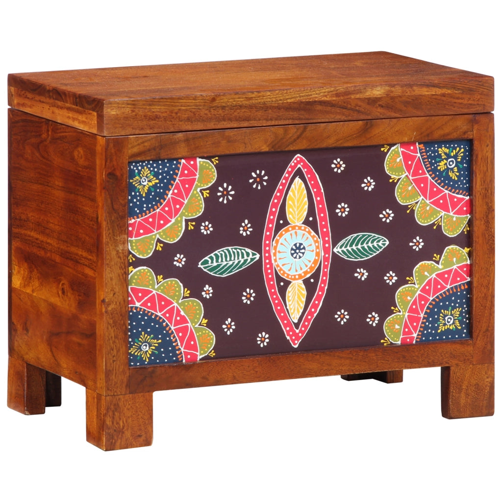 Scatola di stoccaggio Marrone miele 50x30x40 cm Legno massello di acacia