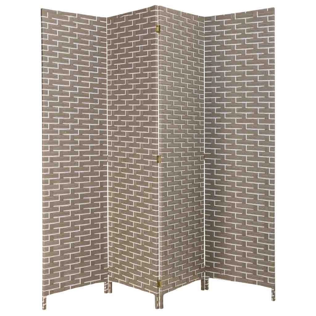 Biombo de papel trenzado 4 hojas 50(x4)x3x180h cm