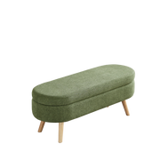 Panca contenitore 110 cm con coperchio ventilato e piedi antiscivolo in chenille verde