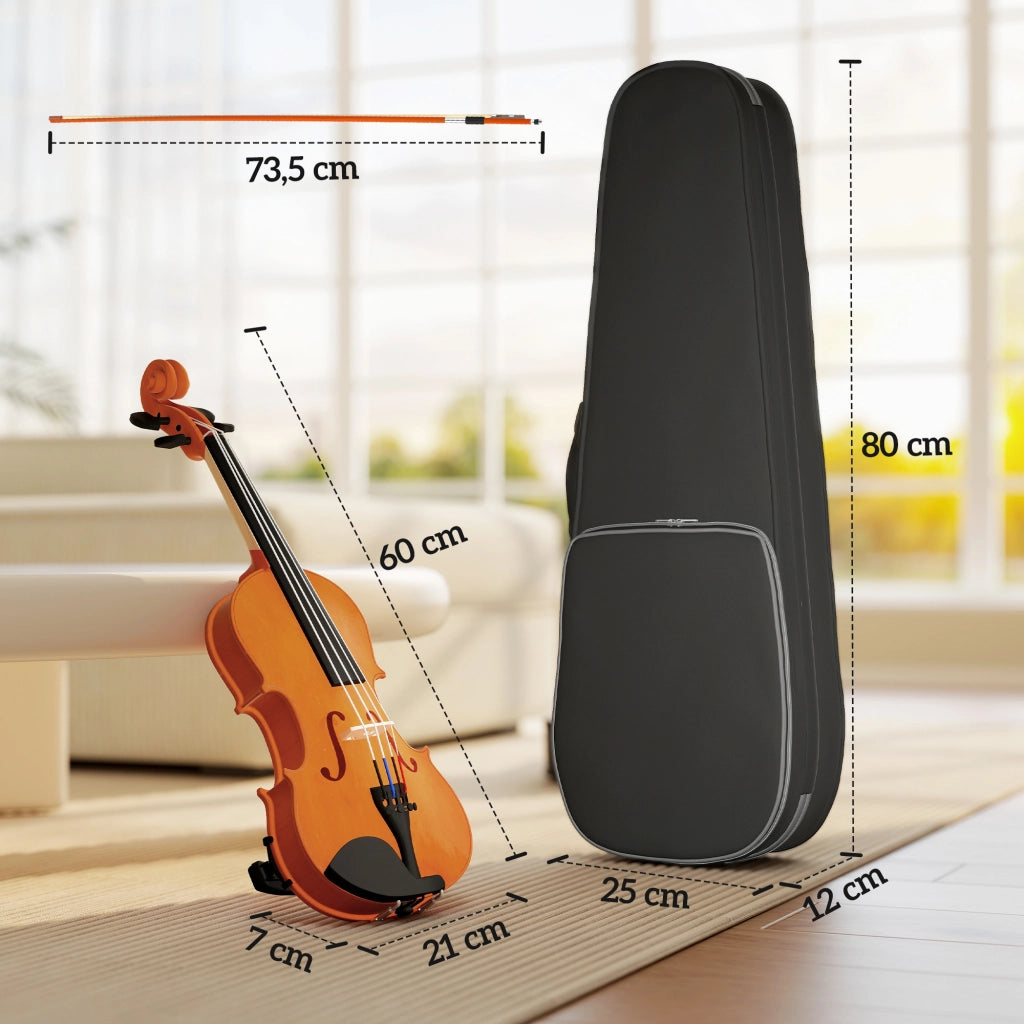 Violino 4/4 in legno massivo ¨C Xylo ¨C con custodia leggera 60x21cm marrone
