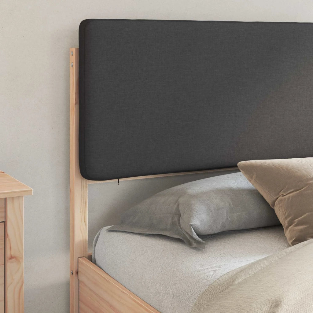 Letto con Testiera Rivestita Grigio scuro 180 x 200 cm 3398145
