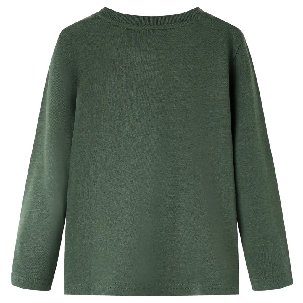 Maglietta da Bambino a Maniche Lunghe Verde Scuro 128cod mxl 84342