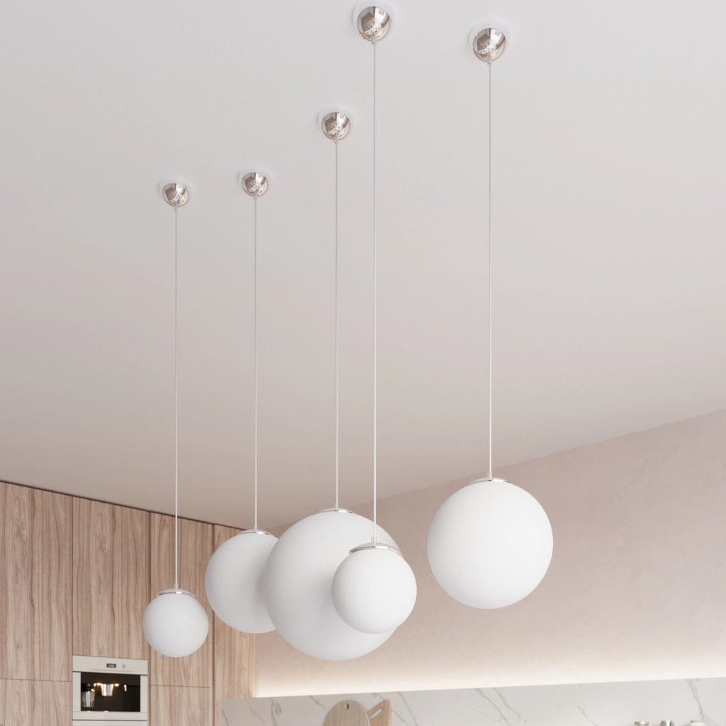 Lampada da terra UGO French Sky 40x40x130cm Acciaio cromato bianco Vetro