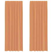 Tende in Voile con Tasche per Aste 2 pz Terracotta