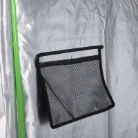 Tenda Idroponica in Oxford 600D con 5 Prese d'Aria Regolabili e Finestra, Serra Idroponica per Coltivazione con Foro per Cavi da Interno, 80x80x160 cm, Nero