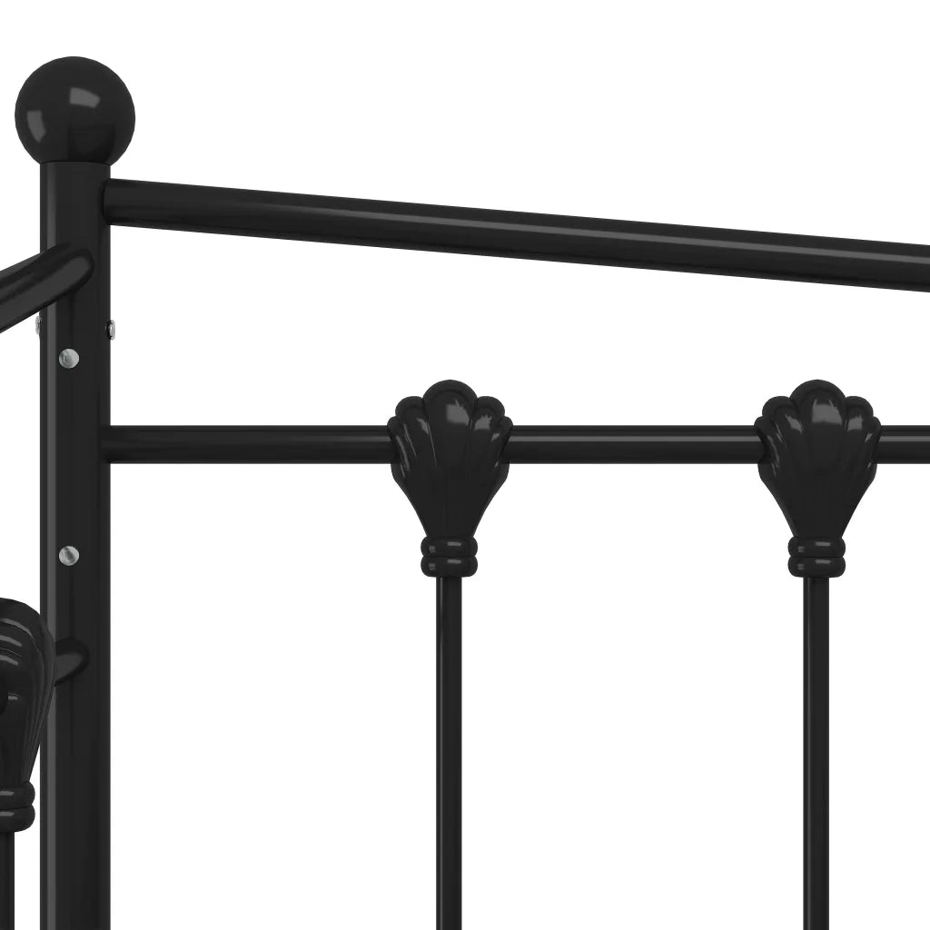 Telaio Divano Letto Nero in Metallo 90x200 cm 324755