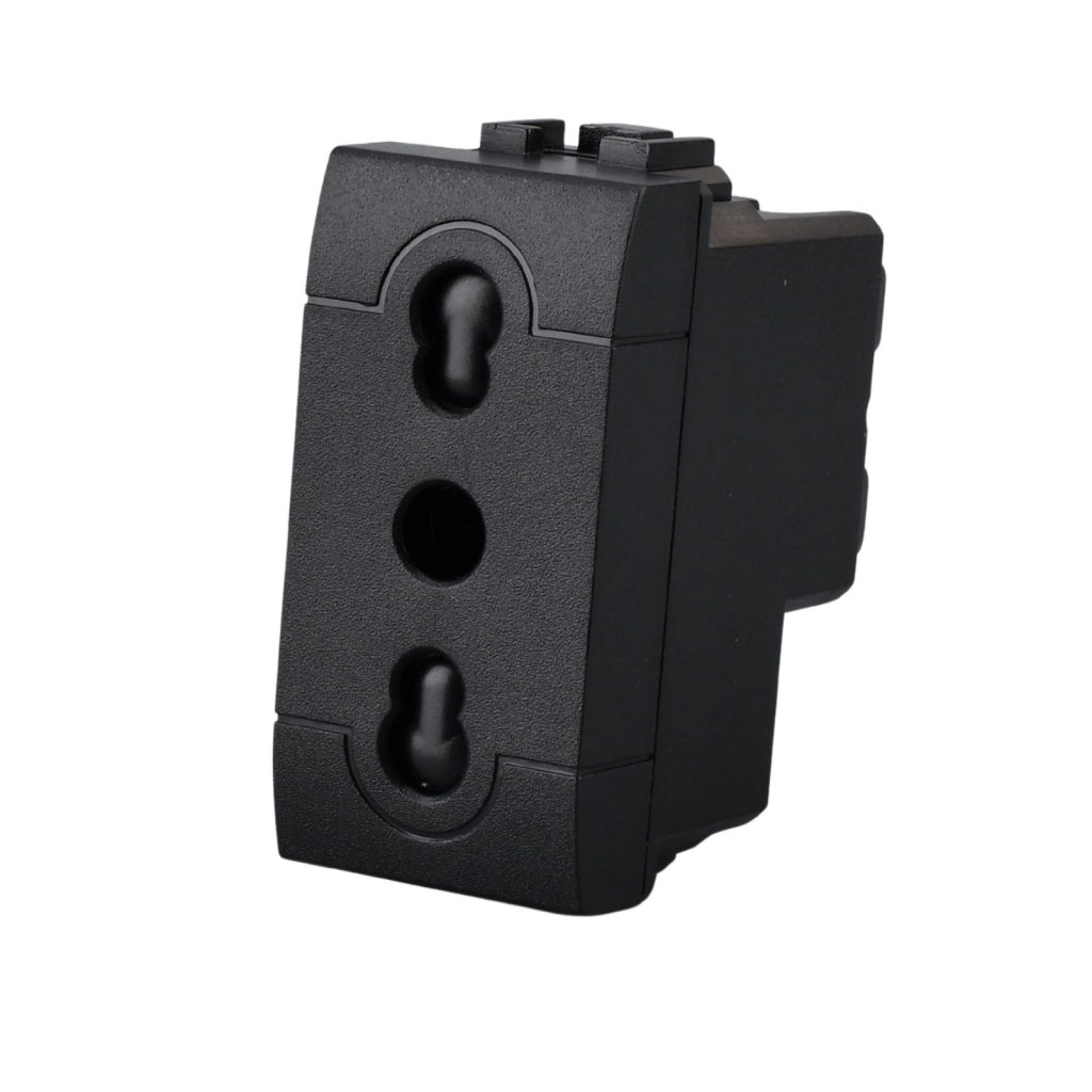 Presa Bipasso Bivalente 2P+T 10/16A 220V MBL Nero 1M Compatibile Bticino Living International BLN2001