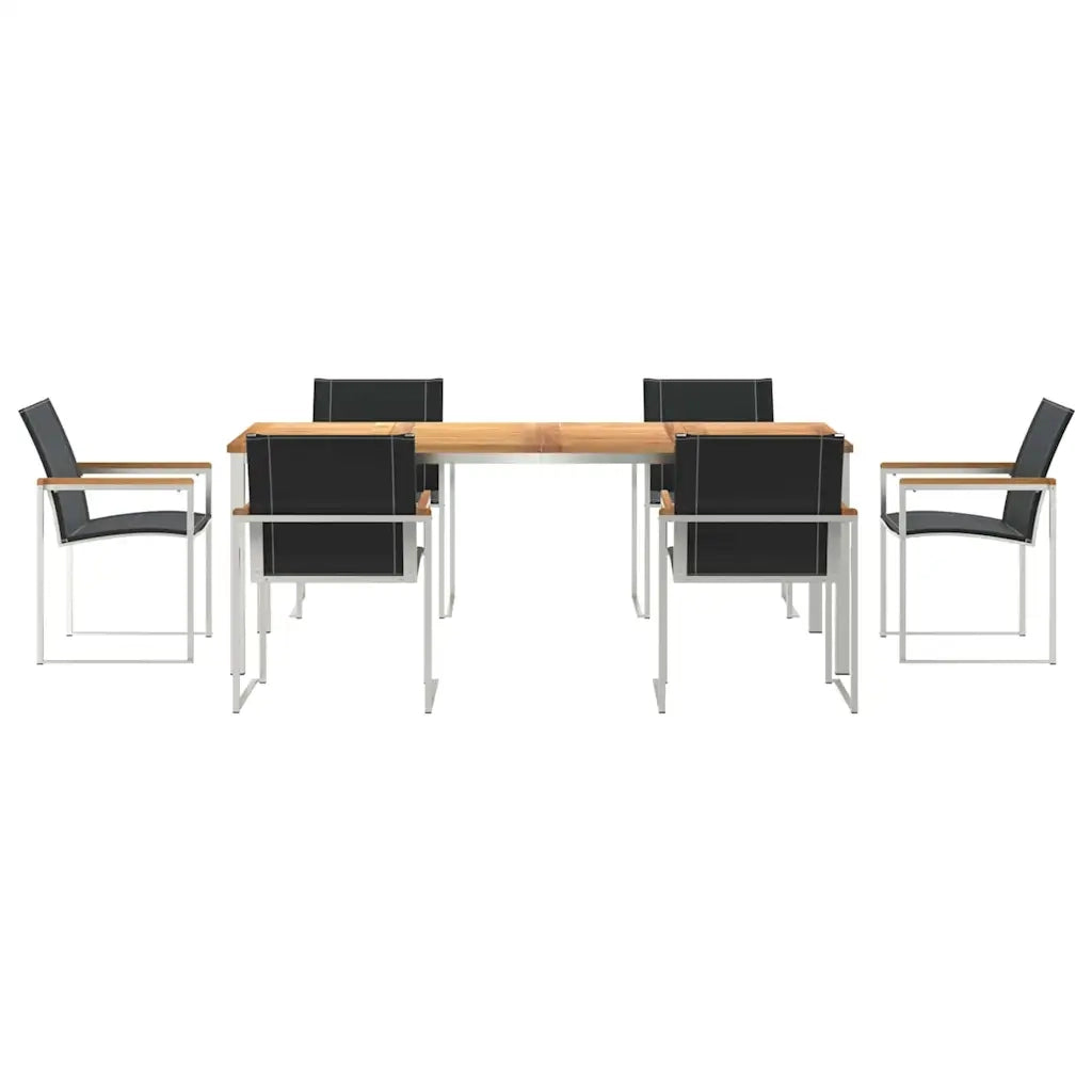 Set da Pranzo per Giardino 7 pcs Legno di Acacia Massello 3334819
