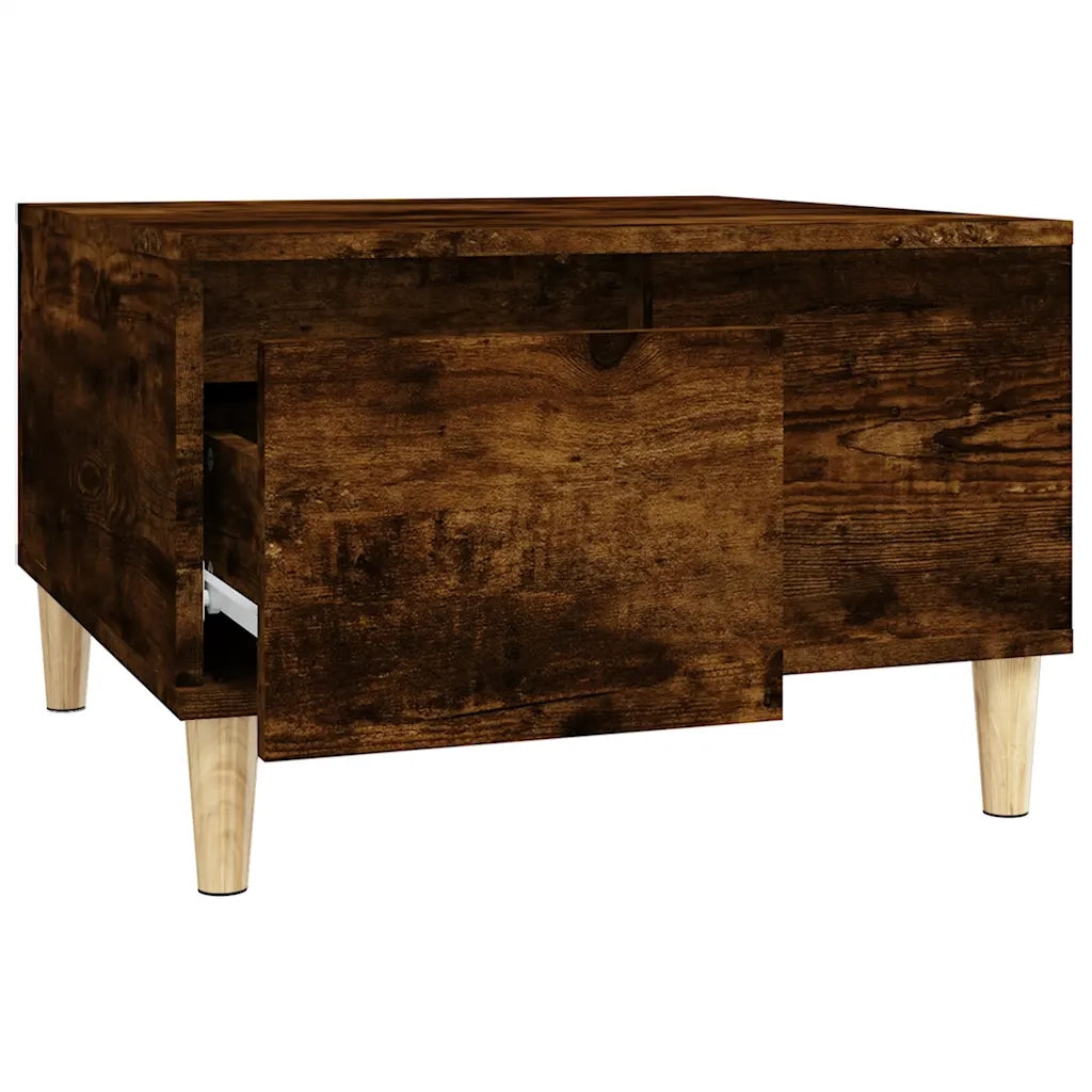 Tavolino da Salotto Rovere Fumo 55x55x36,5 cm Legno Multistrato 821081
