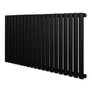 Radiatore Orizzontale Design Ovale Colonna Singola Nero 600x1200 mm
