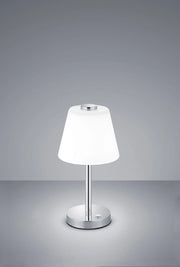 EMERAALD LAMPADA TAVOLO LED 4,5W · 1x 450lm, 3000K DIFFUSORE VETRO CONO 4 INTENSITA' DI LUCE COLORE CROMO H.29CM