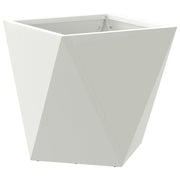 Fioriera moderna per piante da esterno 30 x 30 x 30 cm pratica stile minimalista acciaio bianco 02_0053050