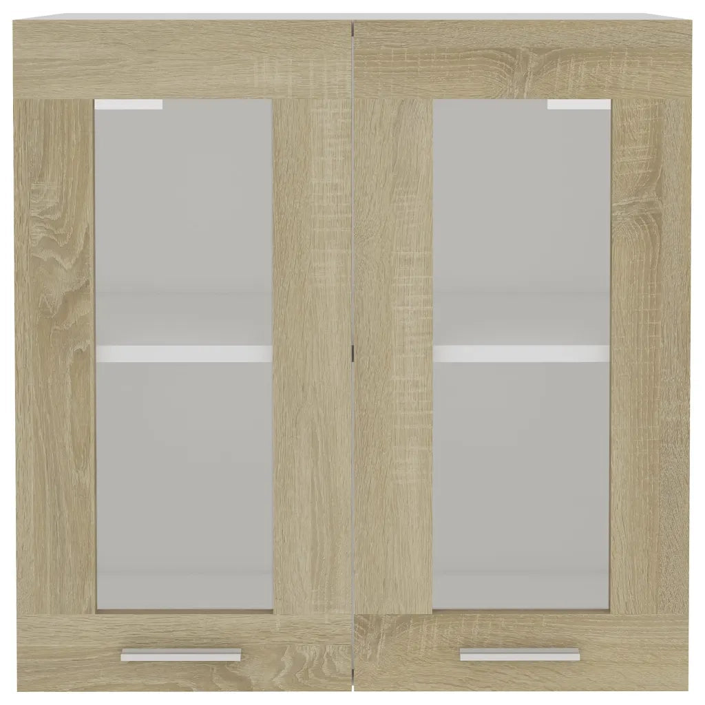Mobile Pensile con Vetro “Lyon” Rovere Sonoma 60x31x60 cm 802524