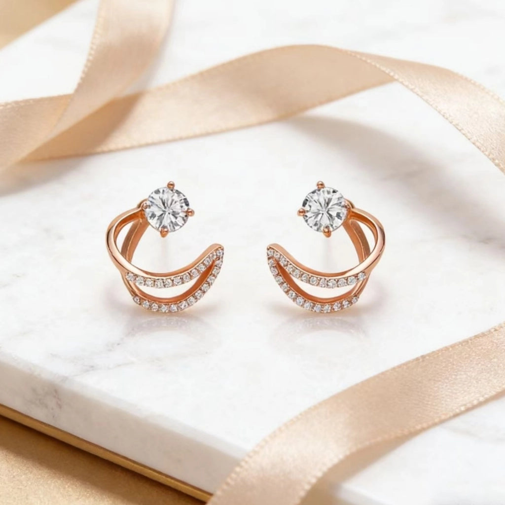 Orecchini pendenti con diamanti in argento S925