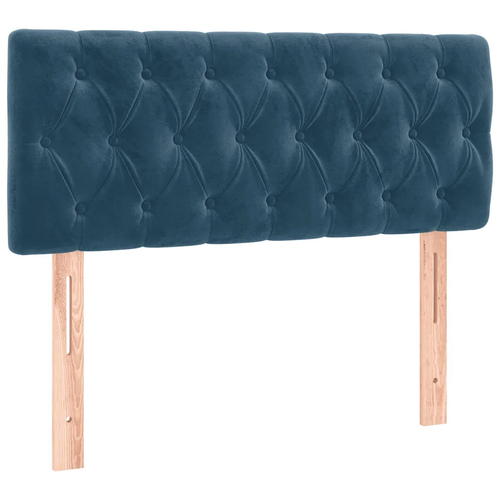 Letto a Molle con Materasso e LED Blu Scuro 100x200 cm 3134571