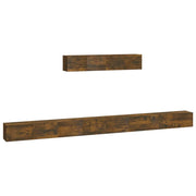 Set di mobili da 6 pezzi tra cui armadio credenza mobile TV soggiorno/camera da letto salotto rovere affumicato legno ingegnerizzato marrone 02_0025106