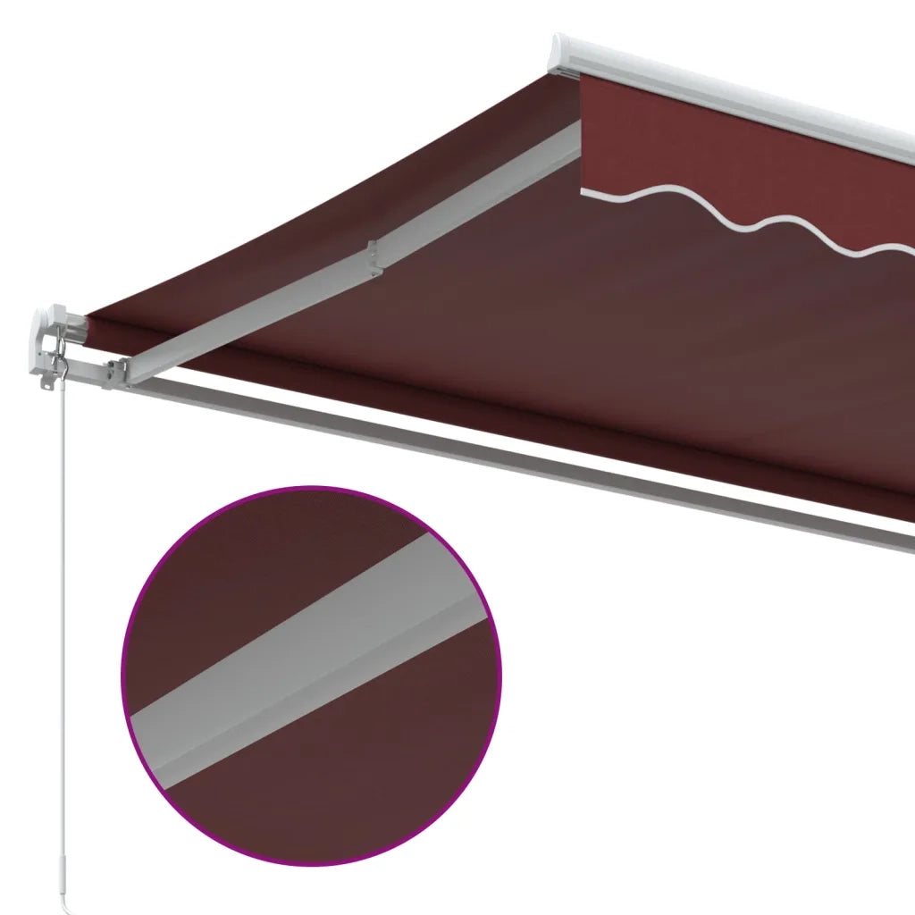Tenda da Sole Retrattile Manuale Bordò 450x350 cm 3214986