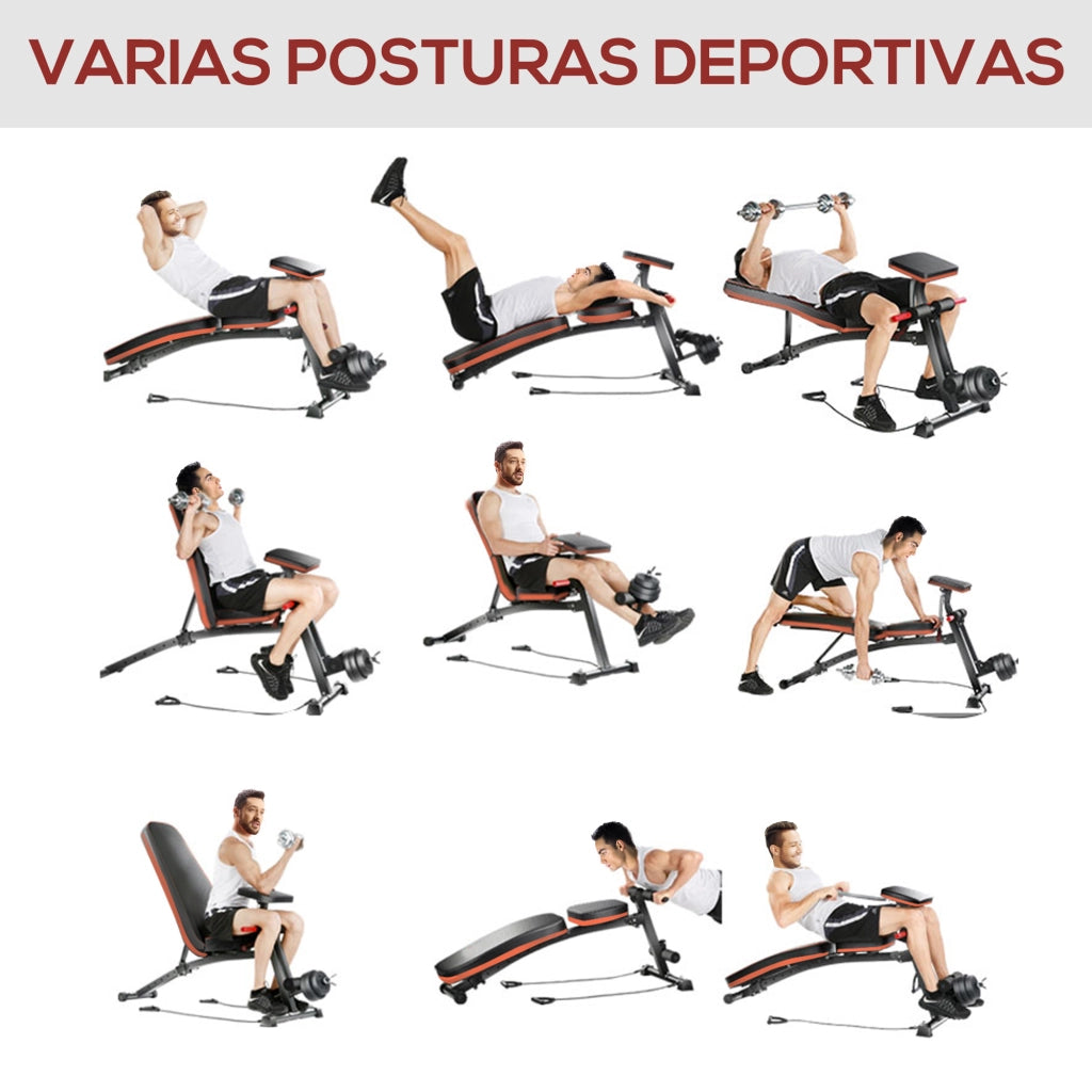 Panca Pieghevole per Palestra ¨C Minimal ¨C Rosso