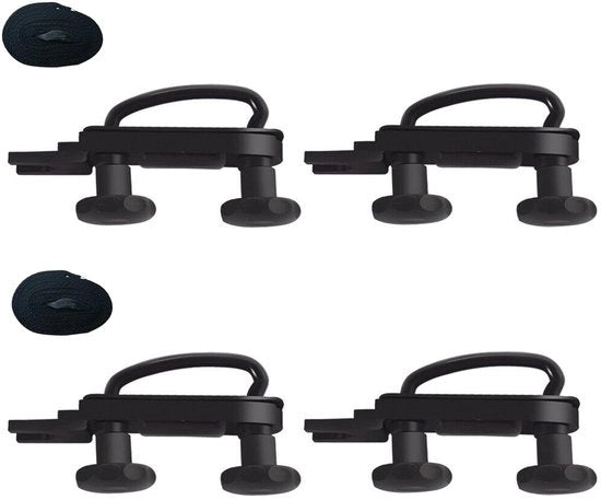 U-Bolts per Dakkoffer - 4 pezzi - U-Bolt klemme universali per Dakkoffer - Kit di fissaggio per Dakkoffer autobus - Accessori Dakkoffer con 8 viti di serraggio da 8 mm e 2 strisce di adesivo