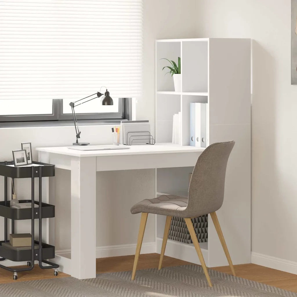 vidaXL Scrivania Bianco 122 x 67 x 145 cm Legno multistrato