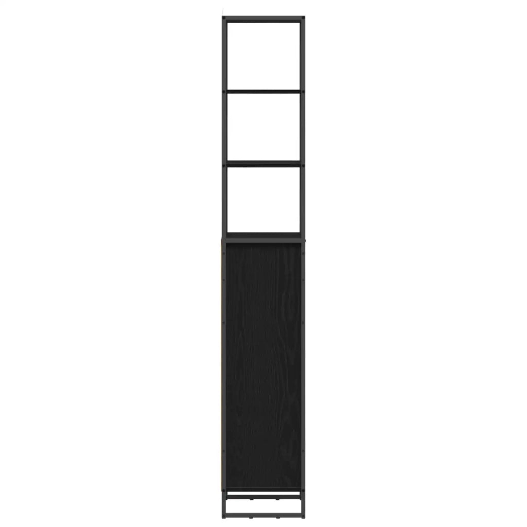 Mobile da Bagno Rovere Nero 40 x 30 x 180 cm Legno multistrato