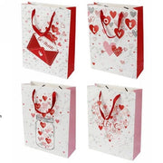 Trade Shop - Set 6 Buste Regalo Sacchetto San Valentino 18x23x8.5 Cm 71087 Fantasie Assortite -