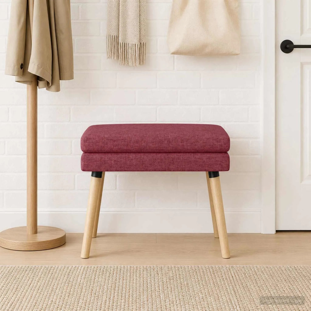 Panchina a doppio strato Rosso Vino 60 x 40 x 46 cm Tessuto 42038420