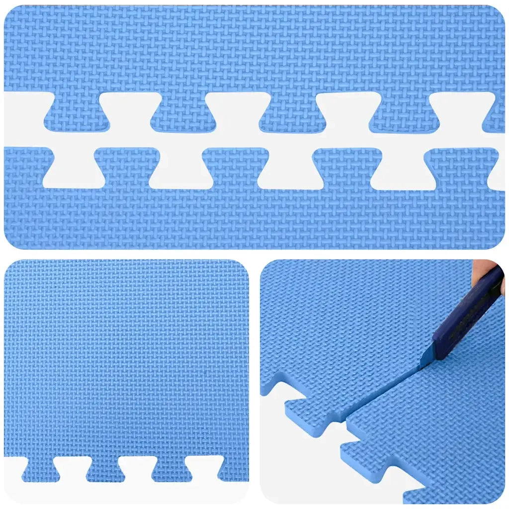 Tappetino a Incastro 6 pz 2,16 m² in Schiuma EVA Blu 92464