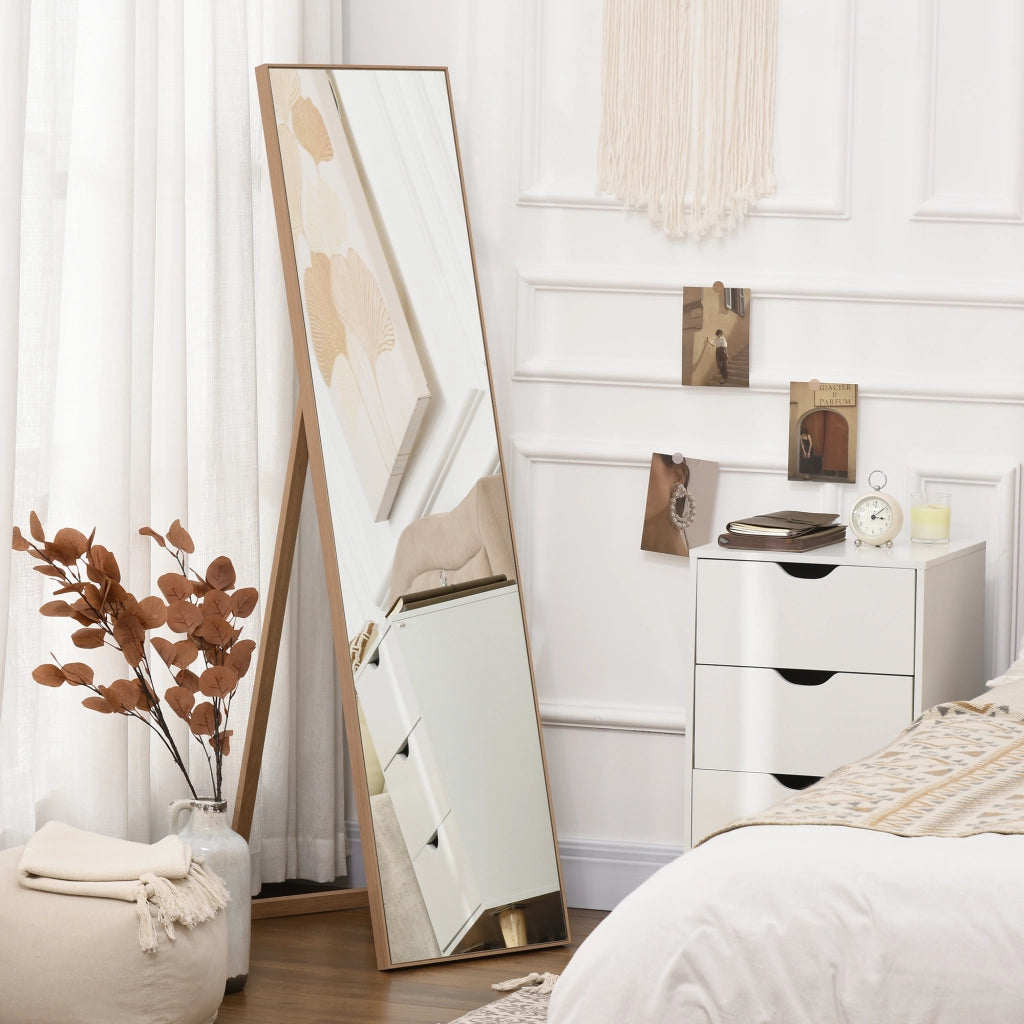 Specchio intero con piedistallo ¨C zephmum ¨C Naturale 40x150 cm