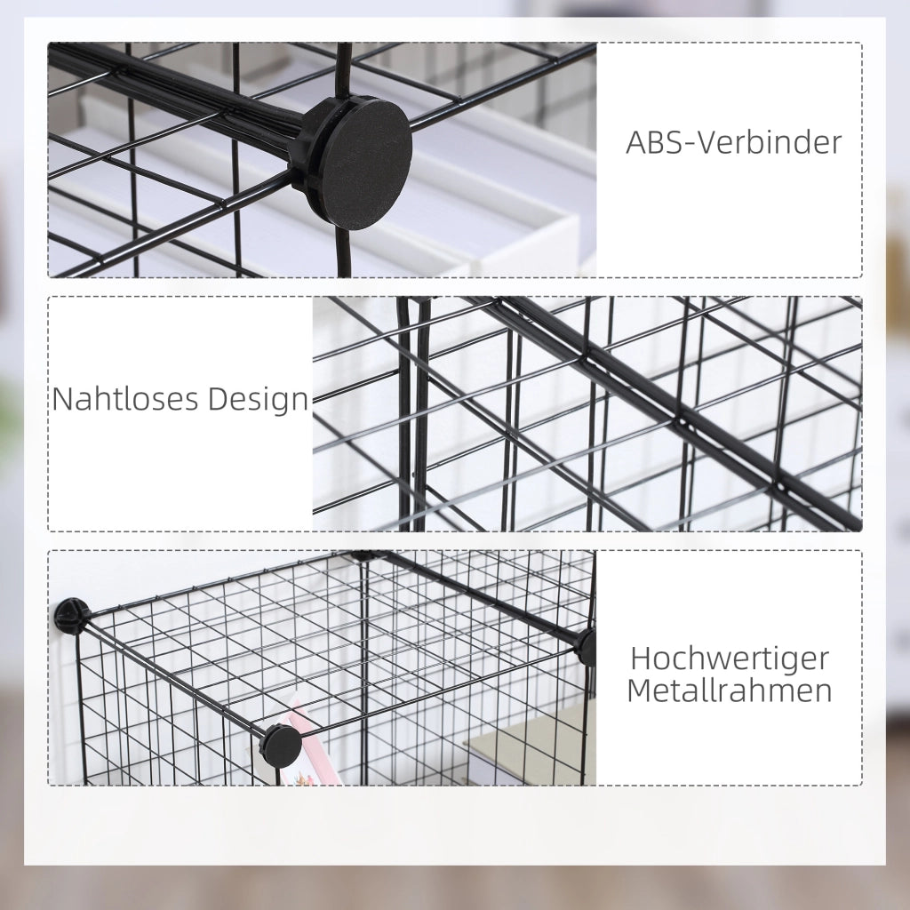 Libreria a cubi metallo nera ¨C zephmum ¨C 109x37x109 cm
