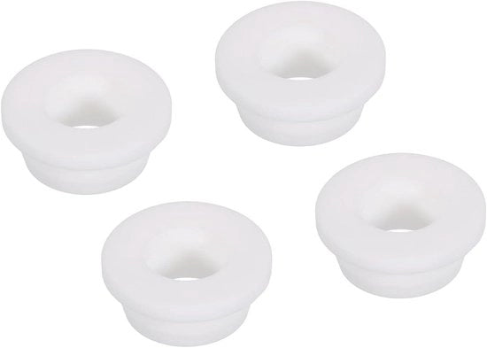 Set di 4 occhielli in gomma T-tipici per montaggio (27 mm di diametro) - Protezione flessibile per cavi e tubi - Bianco