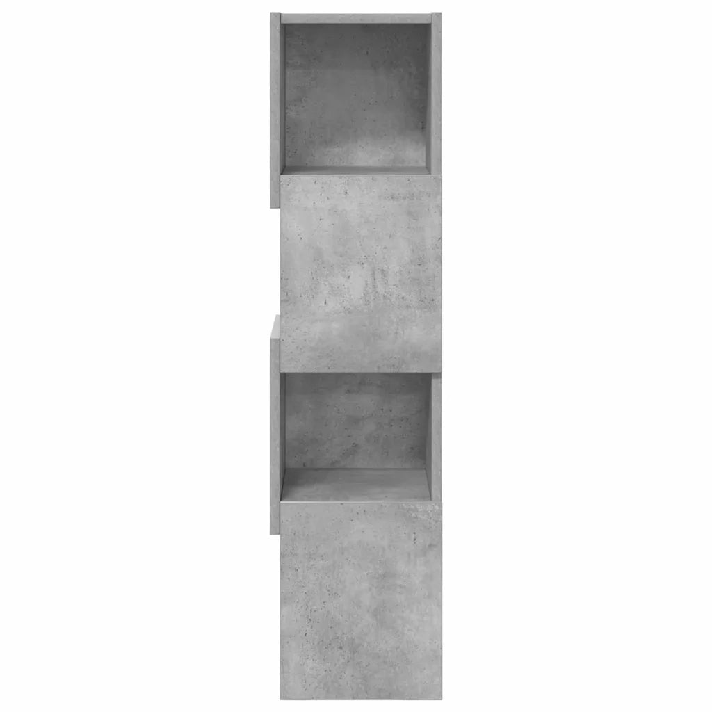 Mobile angolare Grigio cemento 25,5x25x102cm Legno multistrato