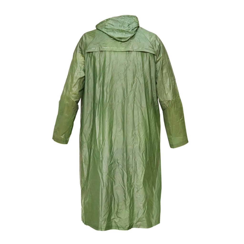 Mantella con cappuccio impermeabile taglia L in PVC, con 2 tasche, chiusura con bottoni a pressione, verde scuro Breckner Germany
