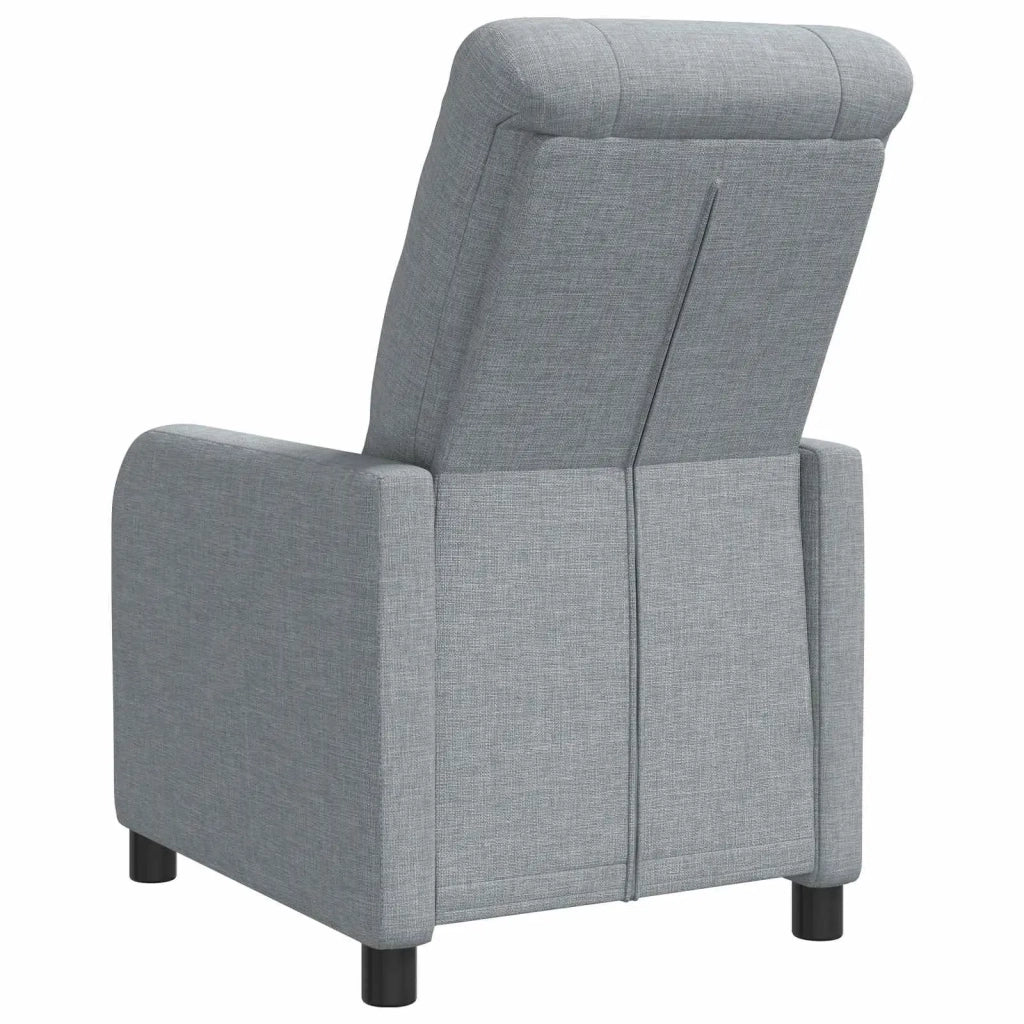 Divano Sedia-Poltrona reclinabile Grigio Chiaro Tessuto 805667