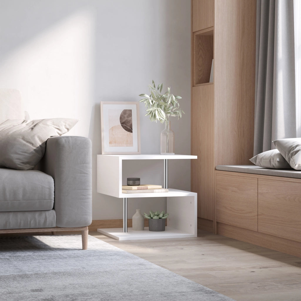 Tavolino da caff¨¨ moderno con ripiano ¨C Zephmum ¨C Bianco 50x50x50 cm