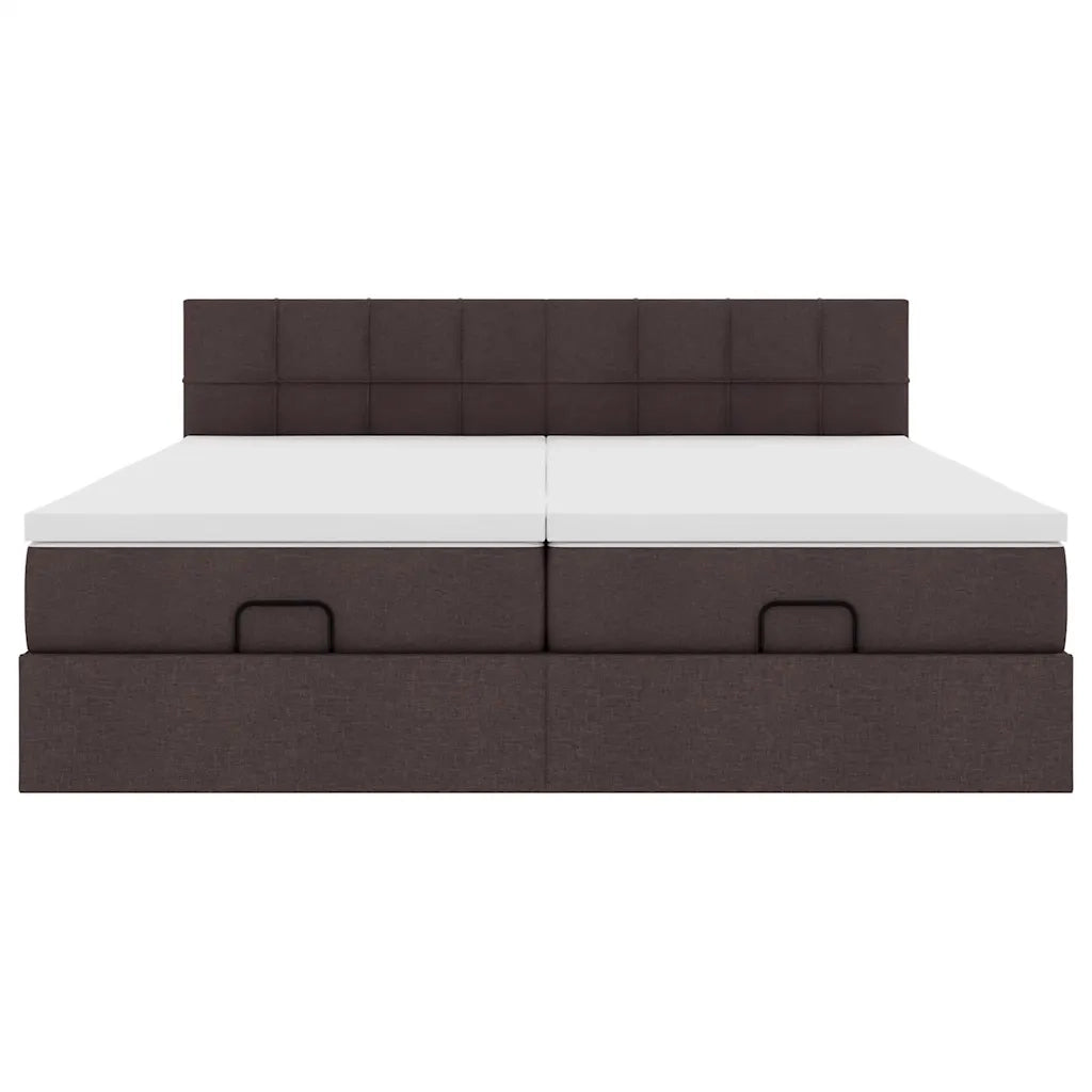 Struttura Letto Pouf con Materassi 180x200 cm in Tessuto 3312846