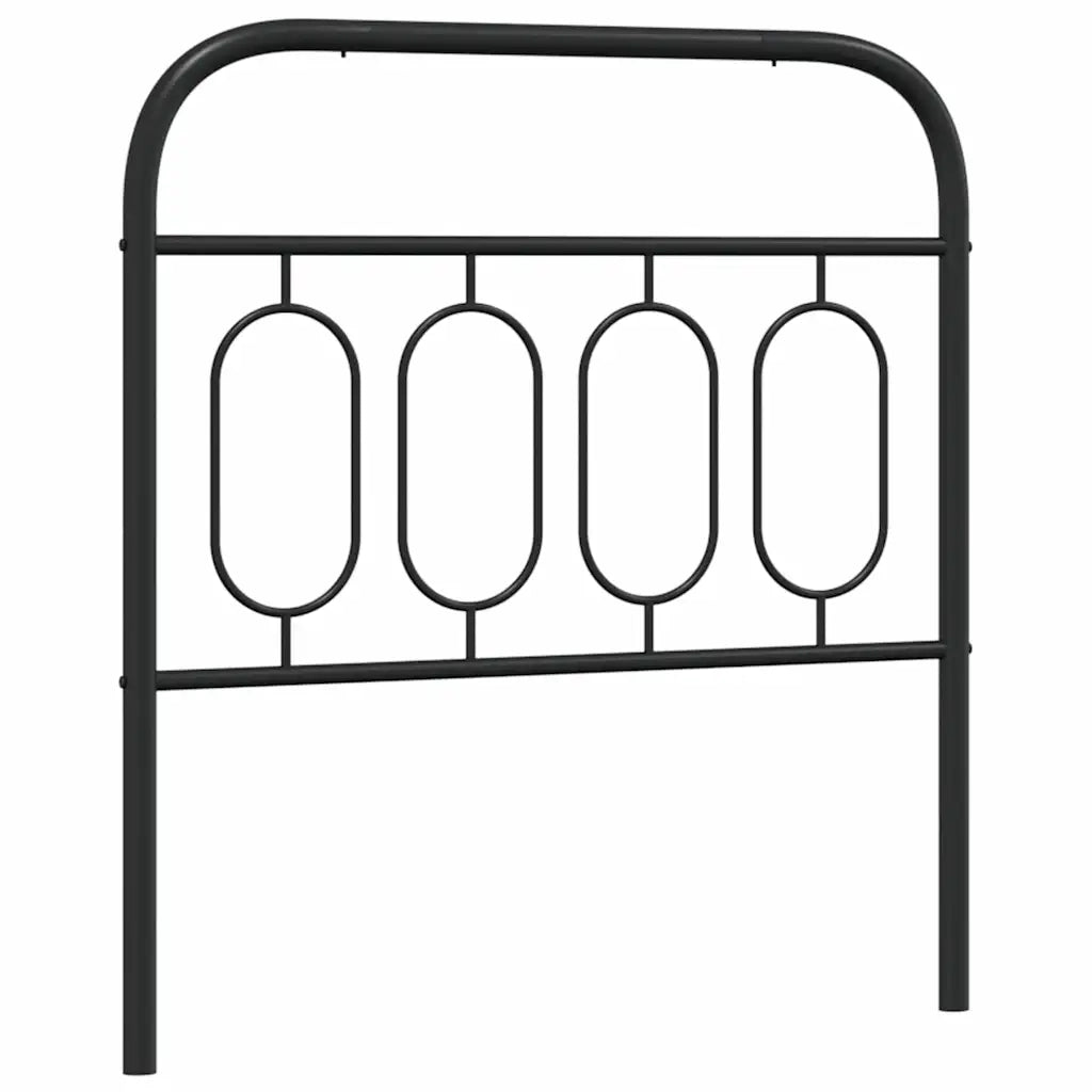 vidaXL Testiera in Metallo Nero 80 cm