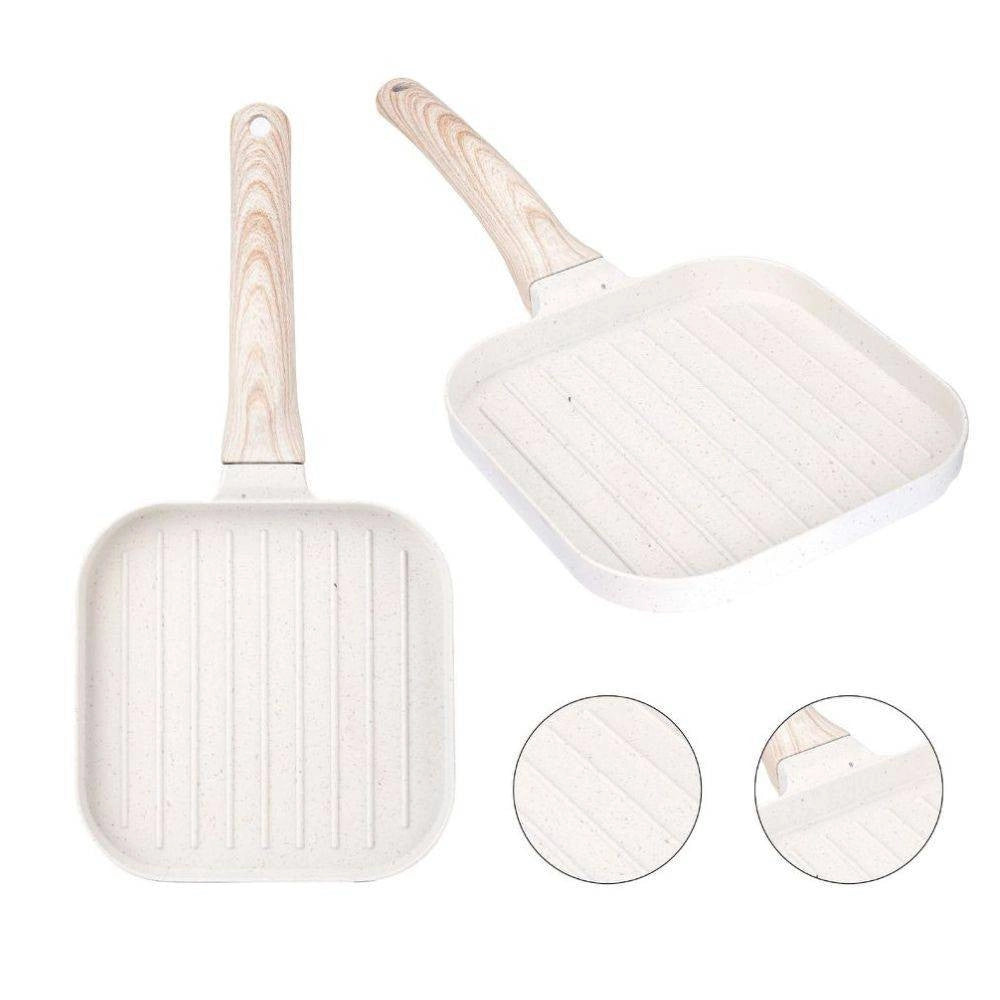 Trade Shop - Padella Antiaderente Per Bistecca Bistecchiera Manico Brachelite Per Cucinare -
