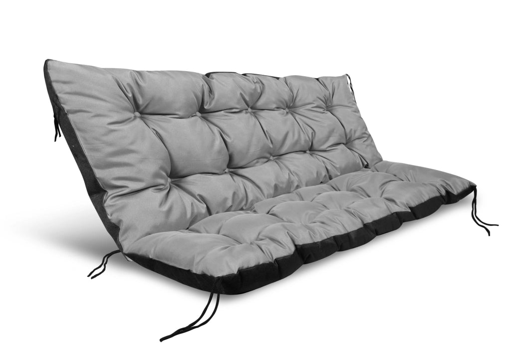 AIO FACTORY Cuscino da giardino impermeabile grigio 120x40 cm per panca in pallet